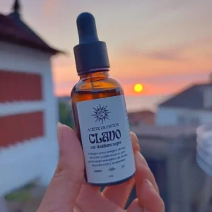 Aceite esencial de clavo y obsidiana